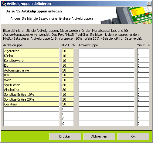 Artikelgruppen bearbeiten