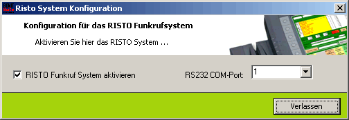 Ristosystem aktivieren