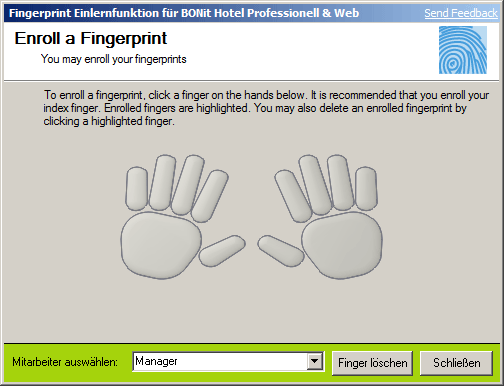 Fingerprint Programmierung